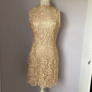 Gracia nude/tan mini dress size Medium NWT
